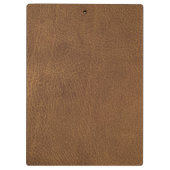 Bruine lederen textuur print klembord (Achterkant)