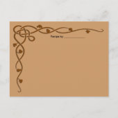 Bruine lederen wijnsteen — Blanco kaart (Voorkant)