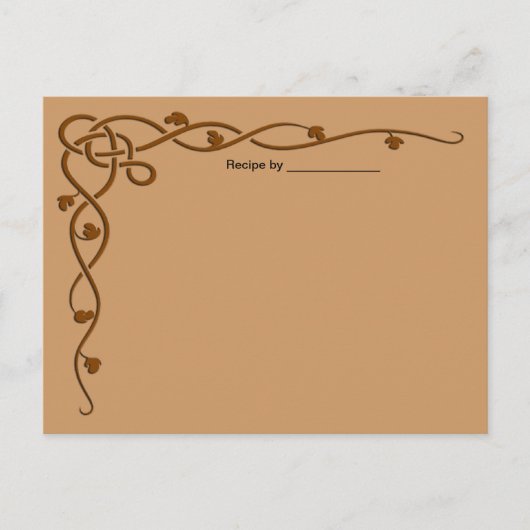 Bruine lederen wijnsteen — Blanco kaart (Voorkant)