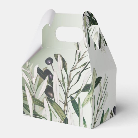 Bruine lederen zwarte olijven Elegant Bedankdoosjes (Achterkant)