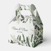 Bruine lederen zwarte olijven Elegant Bedankdoosjes (Voorkant Zijde)