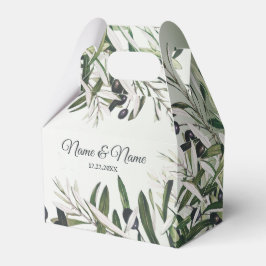 Bruine lederen zwarte olijven Elegant Bedankdoosjes