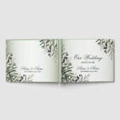 Bruine lederen zwarte olijven Elegant Gastenboek (Volledig)