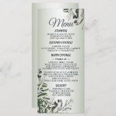 Bruine lederen zwarte olijven Elegant Menu (Voorkant / Achterkant)