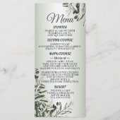 Bruine lederen zwarte olijven Elegant Menu (Voorkant)