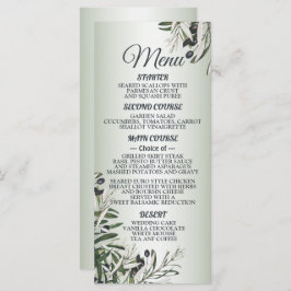 Bruine lederen zwarte olijven Elegant Menu