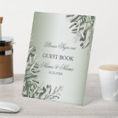 Bruine lederen zwarte olijven Elegant Reclamebord Met Voetstuk (Insitu)