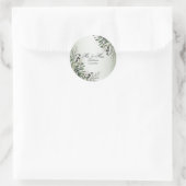 Bruine lederen zwarte olijven Elegant Ronde Sticker (Tas)