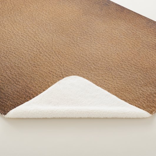 Bruine leertextuur:  achtergrond close-up sherpa deken (3/4)