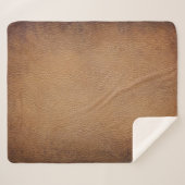 Bruine leertextuur: achtergrond close-up sherpa deken (Voorkant (horizontaal))