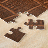 Bruine leertextuur, achtergrondgebruik. legpuzzel (Zijkant)