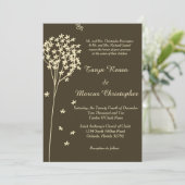 Bruine legant Tree 5x7 Weddenschap Kaart (Staand voorkant)