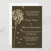 Bruine legant Tree 5x7 Weddenschap Kaart (Voorkant / Achterkant)