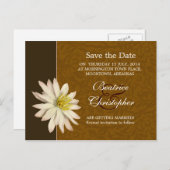 Bruine  Lelie Bloesem Sla de datum briefkaarten (Voorkant / Achterkant)