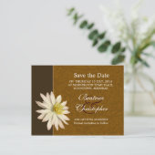 Bruine  Lelie Bloesem Sla de datum briefkaarten (Staand voorkant)