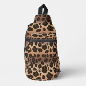 Bruine Leopard Print Crossbody Sling Bag (Voorkant)
