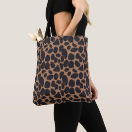 Bruine Leopard Print Tas boodschappentas