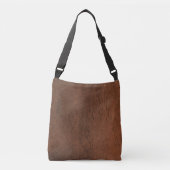 Bruine leren look crossbody tas (Voorkant)