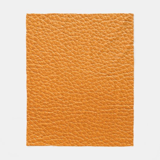 Bruine leren textuur close-up fleece deken (Voorkant)