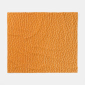 Bruine leren textuur close-up fleece deken (Voorkant (Horizontaal))