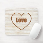 Bruine Liefdeshart Muismat (Met muis)