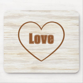 Bruine Liefdeshart Muismat