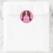 Bruine Liefdesvogels - Sticker (Tas)