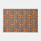 Bruine lijnen en boxen deurmat (Voorkant)