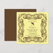 bruine Lijst Bridal Shower-uitnodigingen Kaart (Voorkant / Achterkant)
