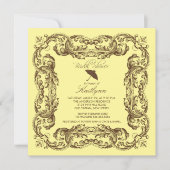 bruine Lijst Bridal Shower-uitnodigingen Kaart (Voorkant)