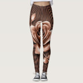 Bruine Lingerie Glaze AI kunst Leggings (Voorkant)