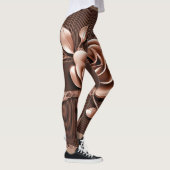 Bruine Lingerie Glaze AI kunst Leggings (Rechts)