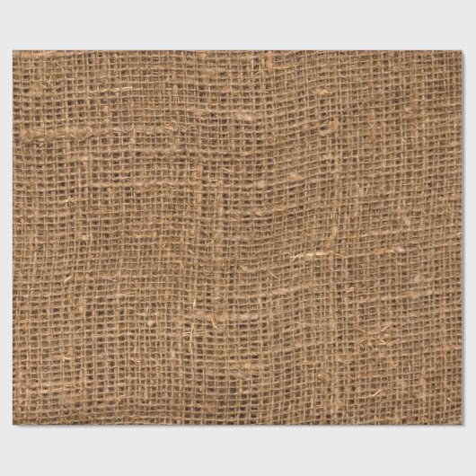 Bruine linnen canvas textuur cadeaupapier (Vlak)