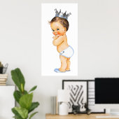 Bruine Little Prince Baby Shower Poster (Thuiskantoor)