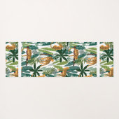 Bruine luipaard in tropisch pluizend oerwoud laat  yogamat (Achterkant (horizontaal))