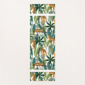 Bruine luipaard in tropisch pluizend oerwoud laat  yogamat (Voorkant)