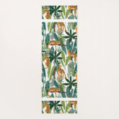 Bruine luipaard in tropisch pluizend oerwoud laat  yogamat (Achterkant)