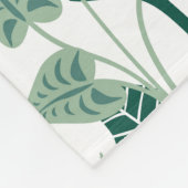 Bruine luipaard in tropisch spoelblad van oerwoud fleece deken (Hoek)