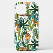 Bruine luipaard in tropisch weelderig oerwoud blad Case-Mate iPhone case (Achterkant)