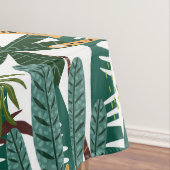 Bruine luipaard in tropische spoelbladeren van oer tafelkleed (Voorbeeld)