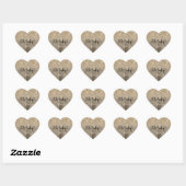 Bruine luipaard Print Gouden Glitter Glitter Hart Sticker (Vel)