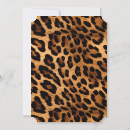 Bruine Luipaardprint Kaart (Achterkant)