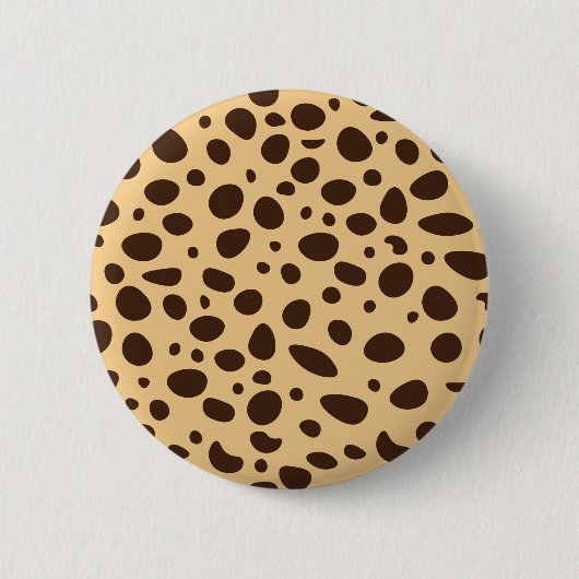 Bruine Luipaardprint Ronde Button 5,7 Cm (Voorkant)