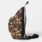 Bruine Luipaardprint Schoudertas Sling Bag (Rechts)