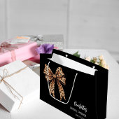 Bruine luipaardprint zwarte Bruidsdouche Groot Cadeauzakje