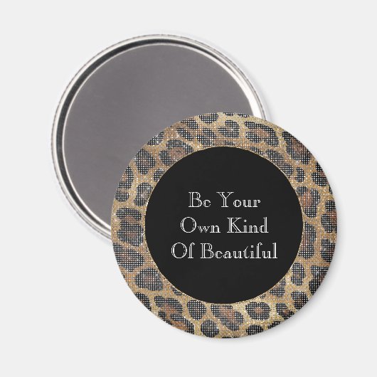 bruine luipaardvonk magneet (Voorkant / Achterkant)