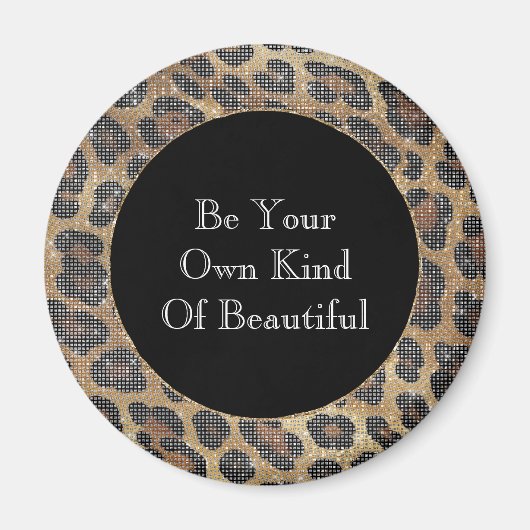 bruine luipaardvonk magneet (Voorkant)