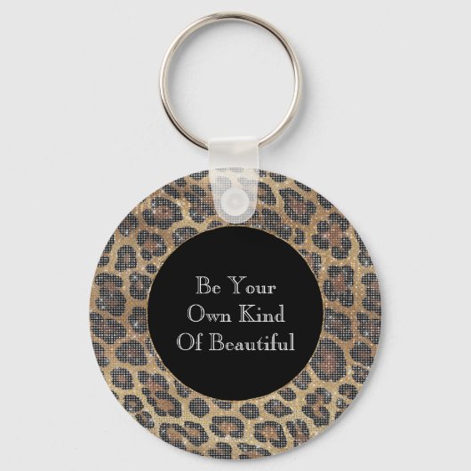 bruine luipaardvonk sleutelhanger (Voorkant)