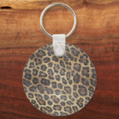 bruine luipaardvonk sleutelhanger (Achterkant)