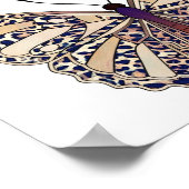 Bruine luipspillen - Poster van vlinder (Hoek)